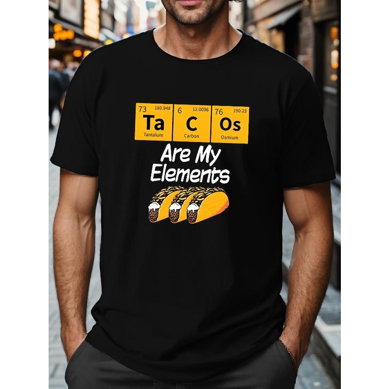 European sizes Plus Size, Tacos Are My Elements Print, Men s Trendy Comfy T-shirt, Casual Stretchy Breathable Short Sleeve 2XL чёрный
European sizes Plus Size, Tacos Are My Elements Print, Men s Trendy Comfy T-shirt, Casual Stretchy Breathable Short Sleeve 2XL чёрный