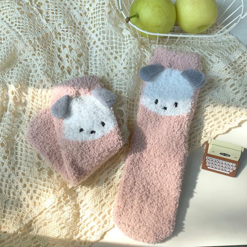 Cute Puppy Coral Fleece Socks Women S 23 Autumn And Winter Thickened Plush Three-Dimensional Ear Tube Sleep Floor Socks One size розовый
Cute Puppy Coral Fleece Socks Women S 23 Autumn And Winter Thickened Plush Three-Dimensional Ear Tube Sleep Floor Socks One size розовый