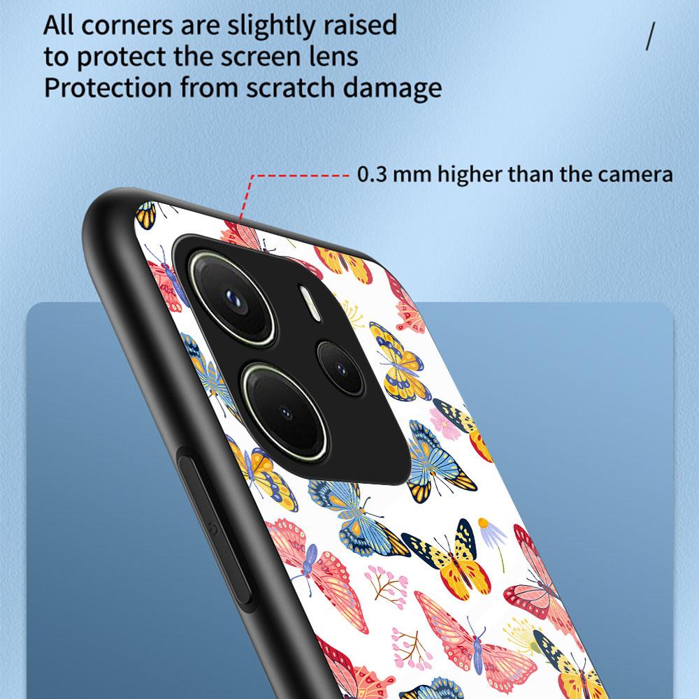 For Xiaomi Redmi Note 14 4G (163.25mm) Case Butterfly Pattern TPU+Tempered Glass Protective Phone Cover Colorful Butterfly
For Xiaomi Redmi Note 14 4G (163.25mm) Case Butterfly Pattern TPU+Tempered Glass Protective Phone Cover Colorful Butterfly