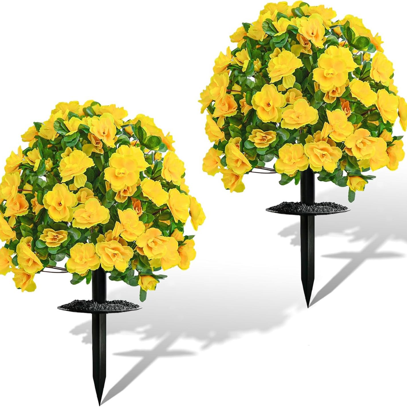 2pcs Faux Outdoor Plants Fake Plants Artificial Flowers Topiary Balls with Ground Spike for Home Front Porch Patio Garden Decor жовтий
2pcs Faux Outdoor Plants Fake Plants Artificial Flowers Topiary Balls with Ground Spike for Home Front Porch Patio Garden Decor жовтий