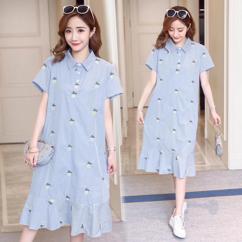 Plus Size Women s 2025 Spring/Summer Cotton Linen Striped Embroidered Short Sleeve Shirt Dress - Mid-Length Maternity Style. L
Plus Size Women s 2025 Spring/Summer Cotton Linen Striped Embroidered Short Sleeve Shirt Dress - Mid-Length Maternity Style. L