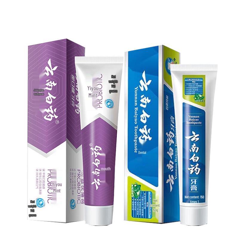 Yunnan Baiyao Jinkoujian Mint Toothpaste Set
Yunnan Baiyao Jinkoujian Mint Toothpaste Set