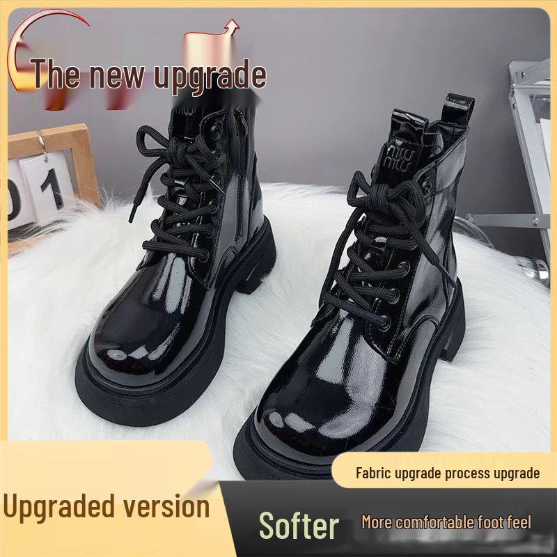 Stylish Black Patent Leather Ankle Boots for Big Girls - Versatile British Style with Soft Sole for Spring and Autumn. 38 (24.0cm)
Stylish Black Patent Leather Ankle Boots for Big Girls - Versatile British Style with Soft Sole for Spring and Autumn. 38 (24.0cm)