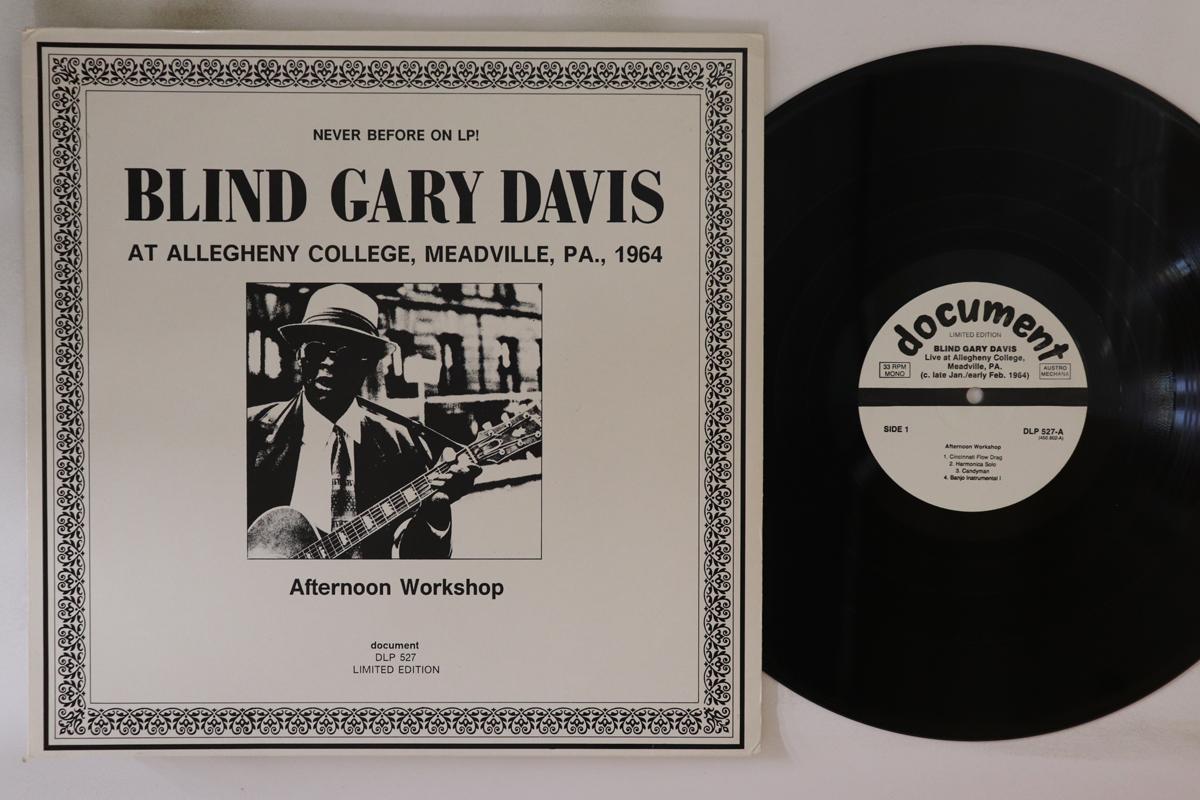 LP Record BLIND GARY DAVIS Afternoon Workshop At Allegheny Co DLP527 DOCUMENT 1988 Austria Blues Used
LP Record BLIND GARY DAVIS Afternoon Workshop At Allegheny Co DLP527 DOCUMENT 1988 Austria Blues Used