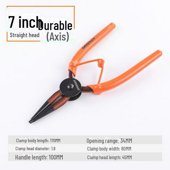 Клещи для стопорных колец Green Forest 7 : Внутренний/внешний изгиб, стопорное/запорное кольцо, желтая ручка 7-inch External Straight жёлтый
Клещи для стопорных колец Green Forest 7 : Внутренний/внешний изгиб, стопорное/запорное кольцо, желтая ручка 7-inch External Straight жёлтый