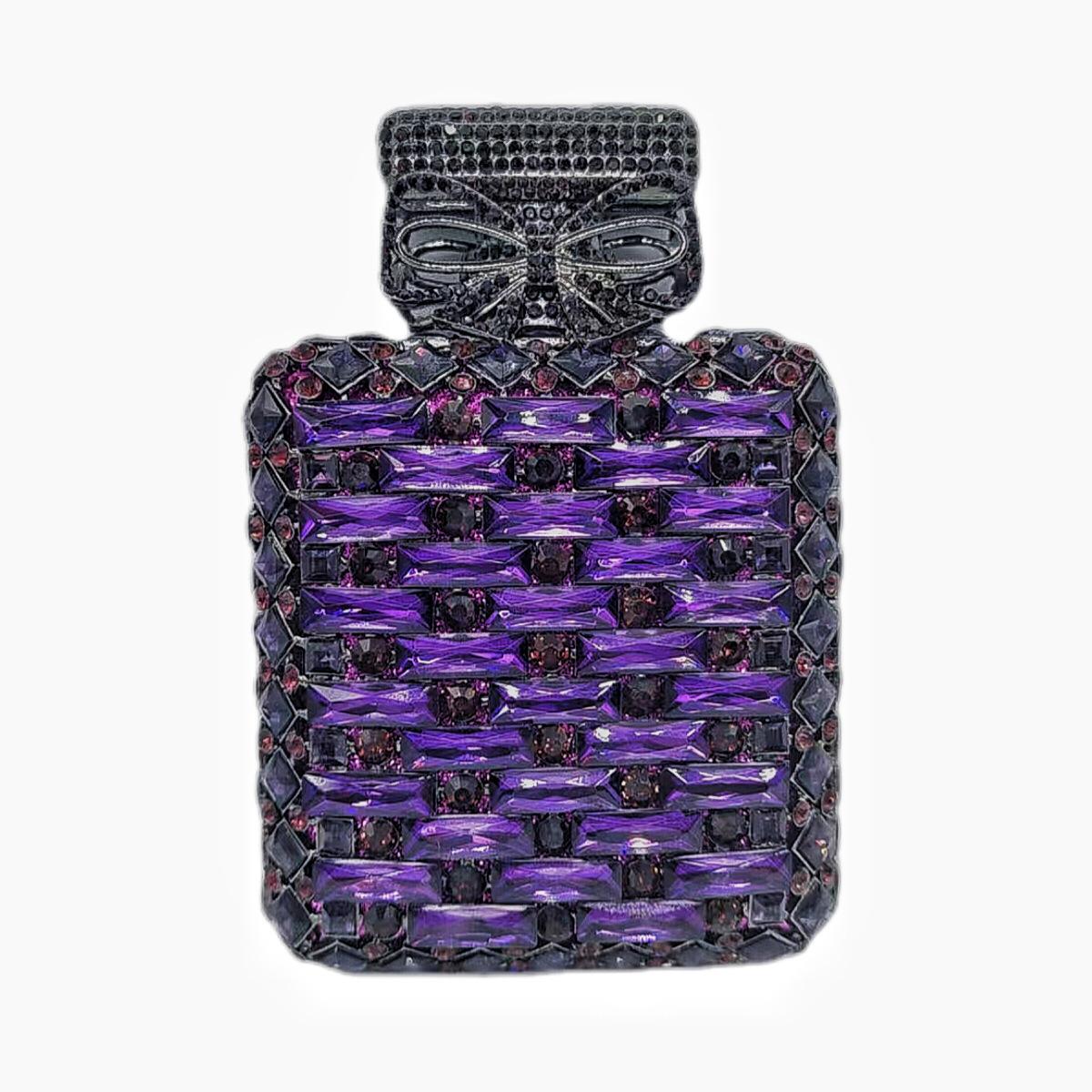Luxury Perfume Bottle Crystal Evening Clutch Bags Green/Red/Blue Diamond Purse Rhinestone Formal Party Lady s Glass Handbags 17cmX10.5cmX5cm темно-фиолетового
Luxury Perfume Bottle Crystal Evening Clutch Bags Green/Red/Blue Diamond Purse Rhinestone Formal Party Lady s Glass Handbags 17cmX10.5cmX5cm темно-фиолетового