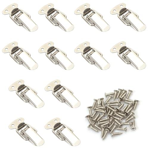12-Piece Stainless Steel Toggle Latches with Spring-Loaded Snap Locks, Toggle Drawer Latches, Cabinet Latches, Buckles for Cases and Boxes
12-Piece Stainless Steel Toggle Latches with Spring-Loaded Snap Locks, Toggle Drawer Latches, Cabinet Latches, Buckles for Cases and Boxes