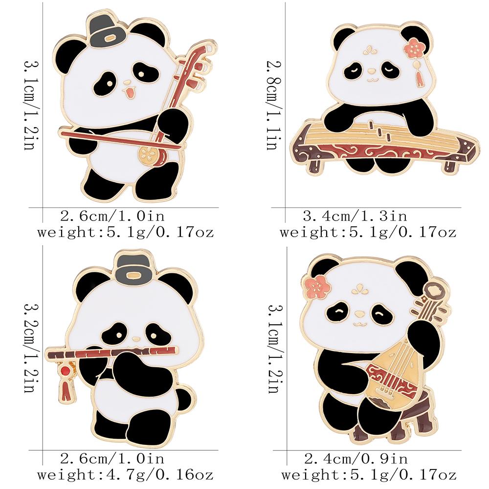 4 Pcs/set Cute Fun Cartoon Music Panda Enamel Pins Women Girls Backpack Bag Hat Brooch 4 Pcs/set
4 Pcs/set Cute Fun Cartoon Music Panda Enamel Pins Women Girls Backpack Bag Hat Brooch 4 Pcs/set
