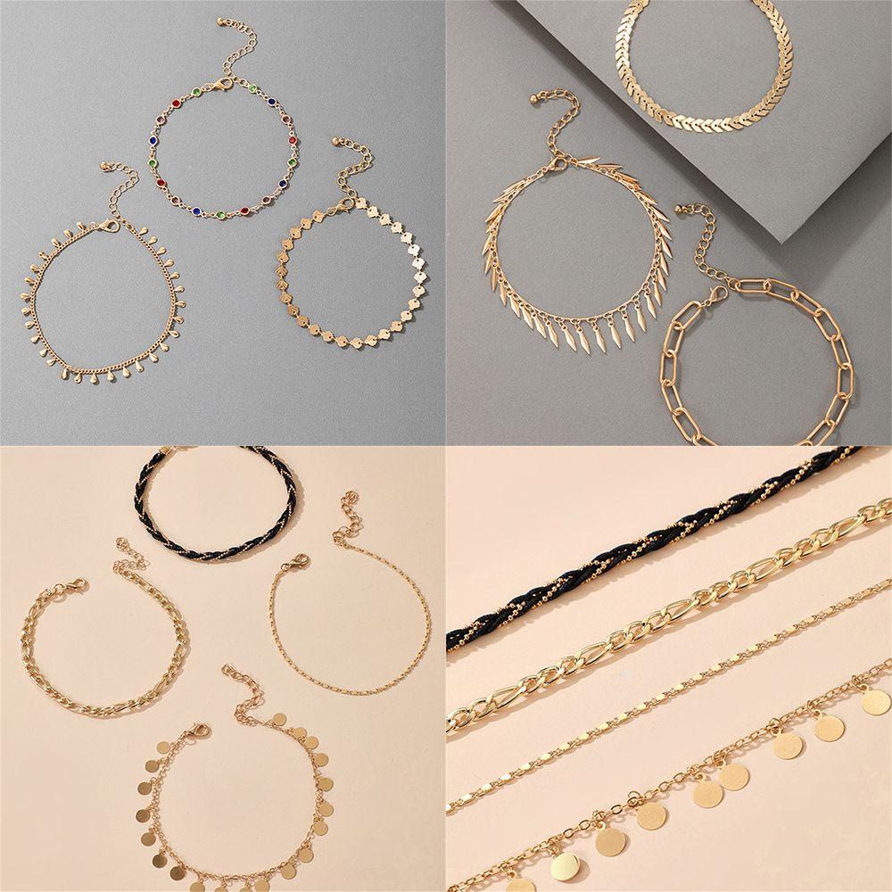 Summer Beach Jewelry Beads Multilayer Heart Anklets Foot Bracelet Black Rope Chain Ankle Bracelet
Summer Beach Jewelry Beads Multilayer Heart Anklets Foot Bracelet Black Rope Chain Ankle Bracelet