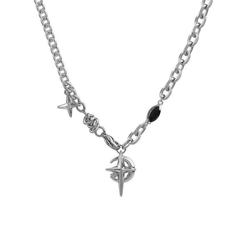 Niche Style Xingyue Street Girl Sweater Chain Black Onyx Black Gem Star and Moon Necklace (50cm)
Niche Style Xingyue Street Girl Sweater Chain Black Onyx Black Gem Star and Moon Necklace (50cm)