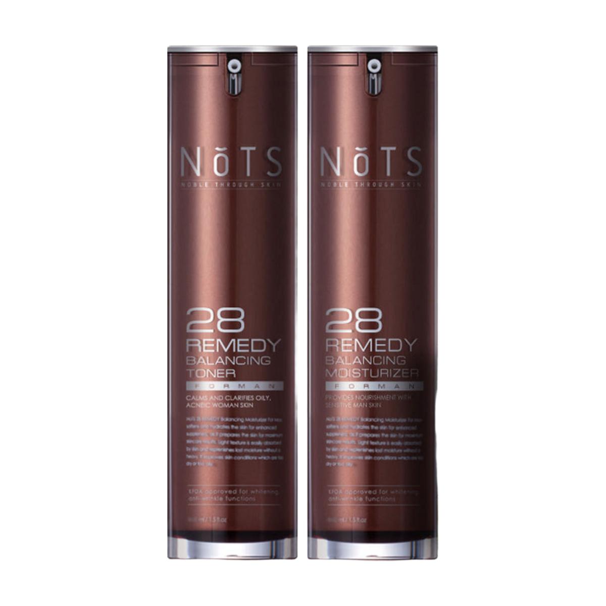 NOTS 28 Remedy Balancing Skincare Set for Men Acne-Prone Skin Oil Control Toner & Lotion Duo (100ml x 2)
NOTS 28 Remedy Balancing Skincare Set for Men Acne-Prone Skin Oil Control Toner & Lotion Duo (100ml x 2)
