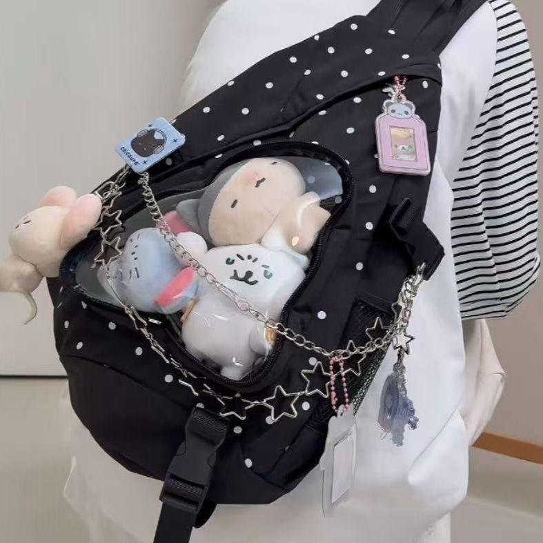JIAERDI Harajuku Triangle Vintage Ita Bag Women Anime Transparent Shoulder Bag Ladies Star Print Large Capacity Backpack 2025 40x35x9.5cm чёрный
JIAERDI Harajuku Triangle Vintage Ita Bag Women Anime Transparent Shoulder Bag Ladies Star Print Large Capacity Backpack 2025 40x35x9.5cm чёрный