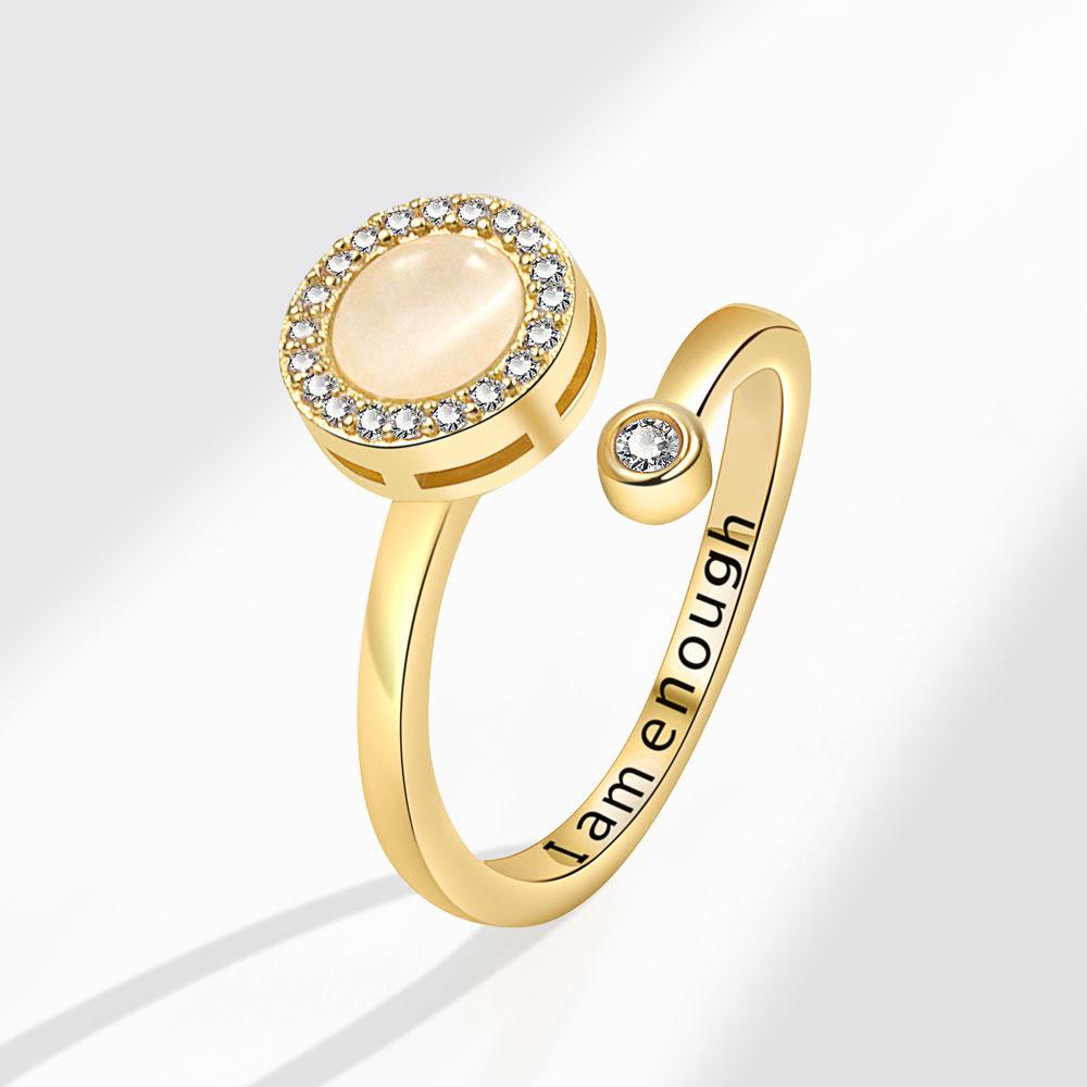 Luxury Rotatable Cat Eye Stone Zircon Open Ring For Women Niche Design Adjustable Finger Jewelry Adjustable opening золотий
Luxury Rotatable Cat Eye Stone Zircon Open Ring For Women Niche Design Adjustable Finger Jewelry Adjustable opening золотий
