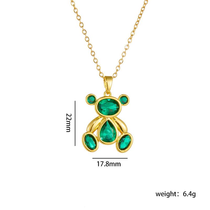 Cute Colorful Zircon Bear Pendant Necklaces for Women Girls Stainless Steel Chain Trendy Fashion Bear Jewelry Accessories Gifts
Cute Colorful Zircon Bear Pendant Necklaces for Women Girls Stainless Steel Chain Trendy Fashion Bear Jewelry Accessories Gifts