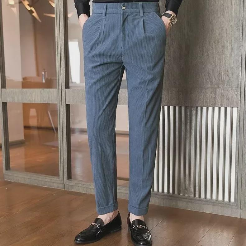 2023 Men s Slim Fit Striped Corduroy Trousers - Autumn Korean Style Casual Pants 32 синій
2023 Men s Slim Fit Striped Corduroy Trousers - Autumn Korean Style Casual Pants 32 синій