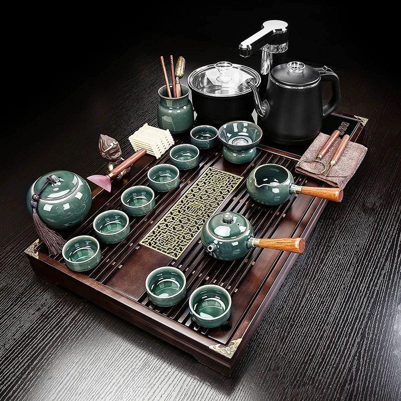 Japanese Ceramic Kung Fu Tea Set with Stone Tray
Japanese Ceramic Kung Fu Tea Set with Stone Tray