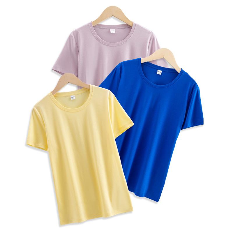 New Mercerized Cotton Short-sleeved T-shirt for Women In Summer Loose Round Neck Cotton V-neck Solid Color Half-sleeved T-shirt for Women XXXL
New Mercerized Cotton Short-sleeved T-shirt for Women In Summer Loose Round Neck Cotton V-neck Solid Color Half-sleeved T-shirt for Women XXXL
