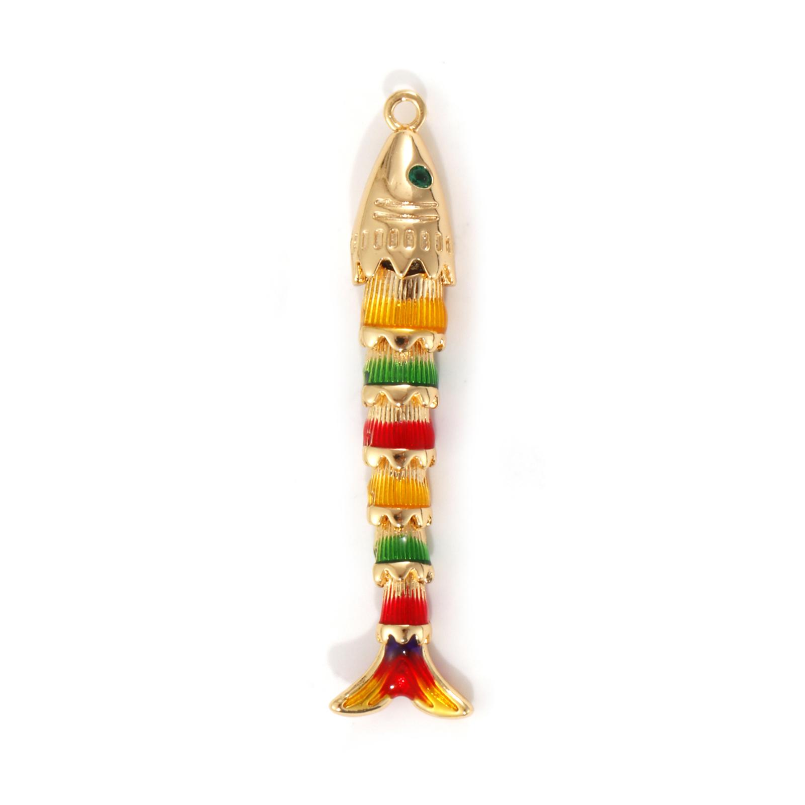 1 Piece 3D Brass Ocean Jewelry Pendants 18K Real Gold Plated Multicolor Enamel Fish Animal Movable Charm DIY Necklace 47mm x 8mm
1 Piece 3D Brass Ocean Jewelry Pendants 18K Real Gold Plated Multicolor Enamel Fish Animal Movable Charm DIY Necklace 47mm x 8mm