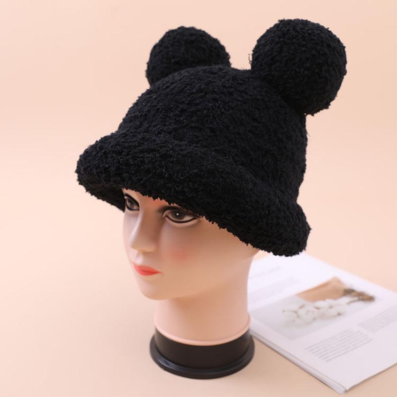 Plush hat female autumn and winter face bear fresh student girl cute mickey ears bucket hat versatile average size (56-58cm) чорний
Plush hat female autumn and winter face bear fresh student girl cute mickey ears bucket hat versatile average size (56-58cm) чорний