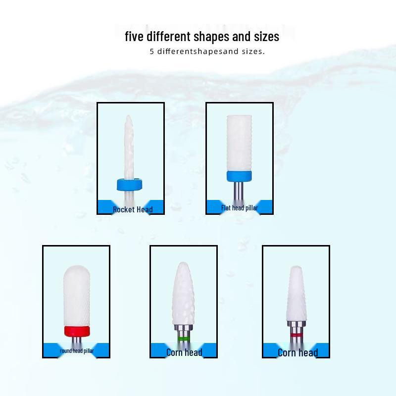 5-Piece Ceramic Nail Drill Bits for Cuticle and Corn Removal, Surface Polishing, and Manicure.
5-Piece Ceramic Nail Drill Bits for Cuticle and Corn Removal, Surface Polishing, and Manicure.