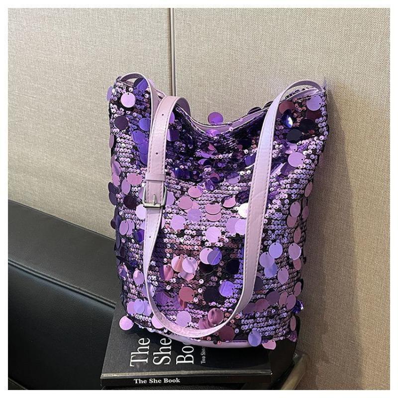 Summer popular sequined bag women s new fashion large capacity shoulder messenger bag casual commuter bucket E фиолетовый
Summer popular sequined bag women s new fashion large capacity shoulder messenger bag casual commuter bucket E фиолетовый