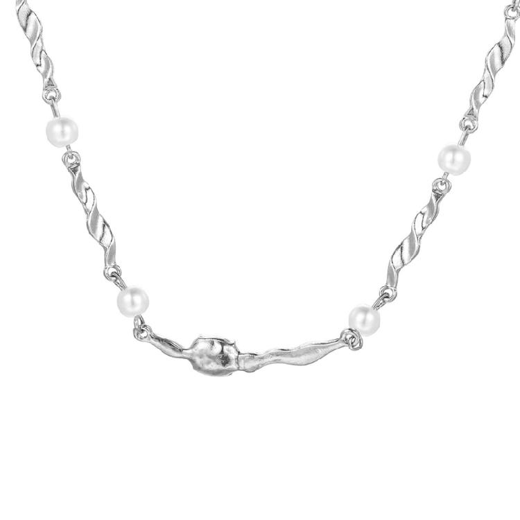 Multipurpose Silver Alloy Necklace Featuring Pearls And Zircon Daily Decoration Portable for Business Or Pleasure 1
Multipurpose Silver Alloy Necklace Featuring Pearls And Zircon Daily Decoration Portable for Business Or Pleasure 1