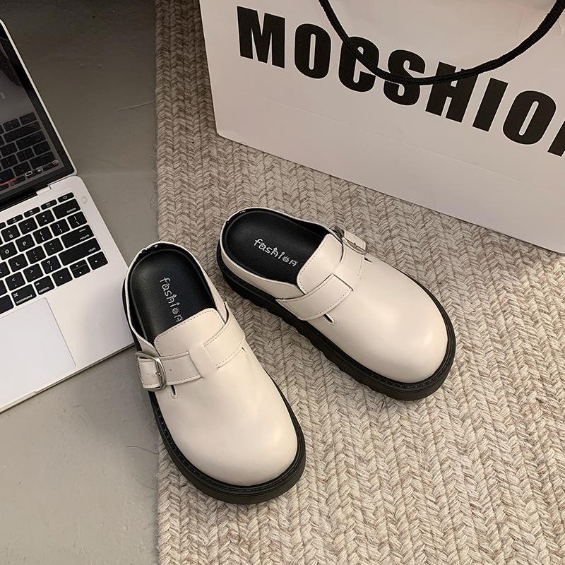 Height-increasing thick-soled leather shoes for women in spring 2025, new models for small people, one pedal, waterproof, lazy bag head and half drag. 40 бежевий
Height-increasing thick-soled leather shoes for women in spring 2025, new models for small people, one pedal, waterproof, lazy bag head and half drag. 40 бежевий