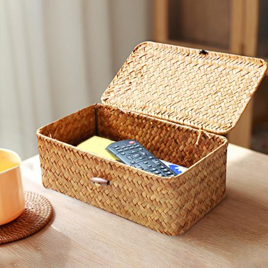 Yousheng 3Pcs Woven Rattan Storage Baskets with Cover Large Capacity Natural Style Wicker Storage Baskets Stackable Sundries Storage Boxes 1 Set
Yousheng 3Pcs Woven Rattan Storage Baskets with Cover Large Capacity Natural Style Wicker Storage Baskets Stackable Sundries Storage Boxes 1 Set