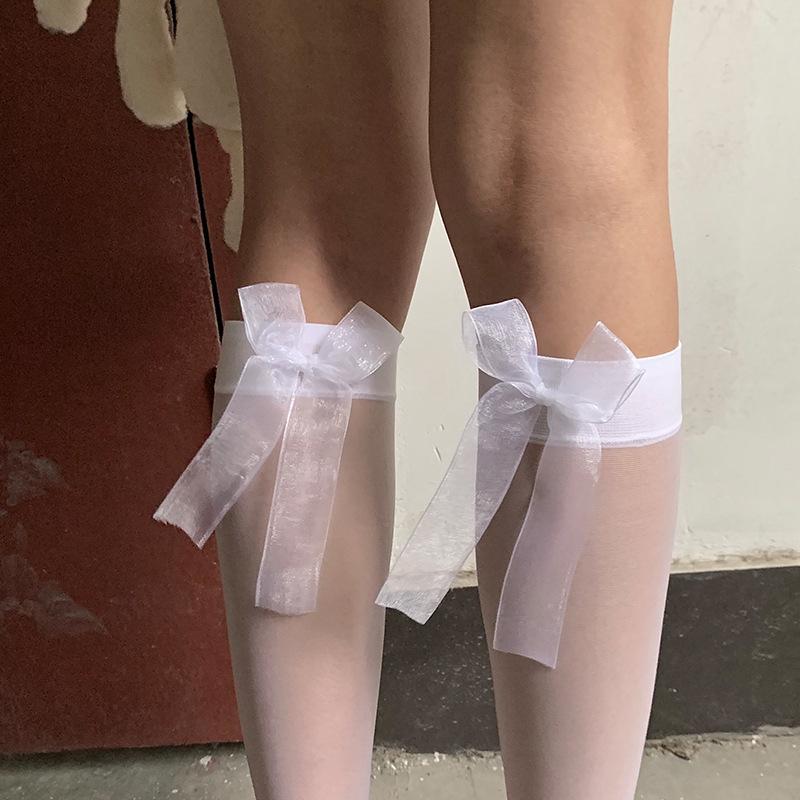 Summer Thin Long Tube Black And White Silk Schoolgirl Jk Uniform Medium Tube Socks Thin Velvet Bow Knee Socks one size
Summer Thin Long Tube Black And White Silk Schoolgirl Jk Uniform Medium Tube Socks Thin Velvet Bow Knee Socks one size