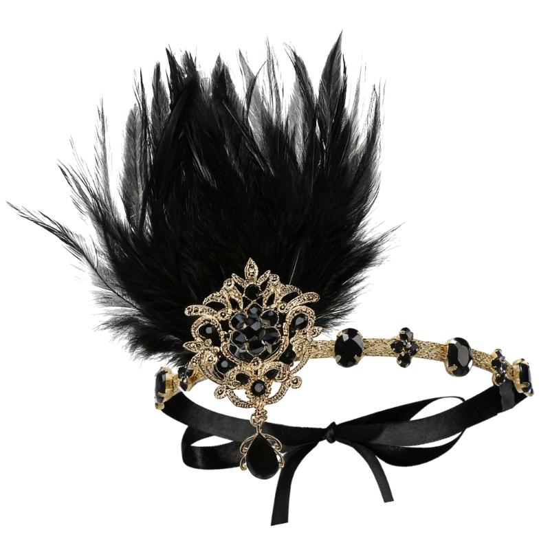 Crystal Feather Headpiece 1920s Flapper Headband,Roaring 20s Headpiece Hair Accessory Gatsby Accessories for Womens 1 чорний
Crystal Feather Headpiece 1920s Flapper Headband,Roaring 20s Headpiece Hair Accessory Gatsby Accessories for Womens 1 чорний