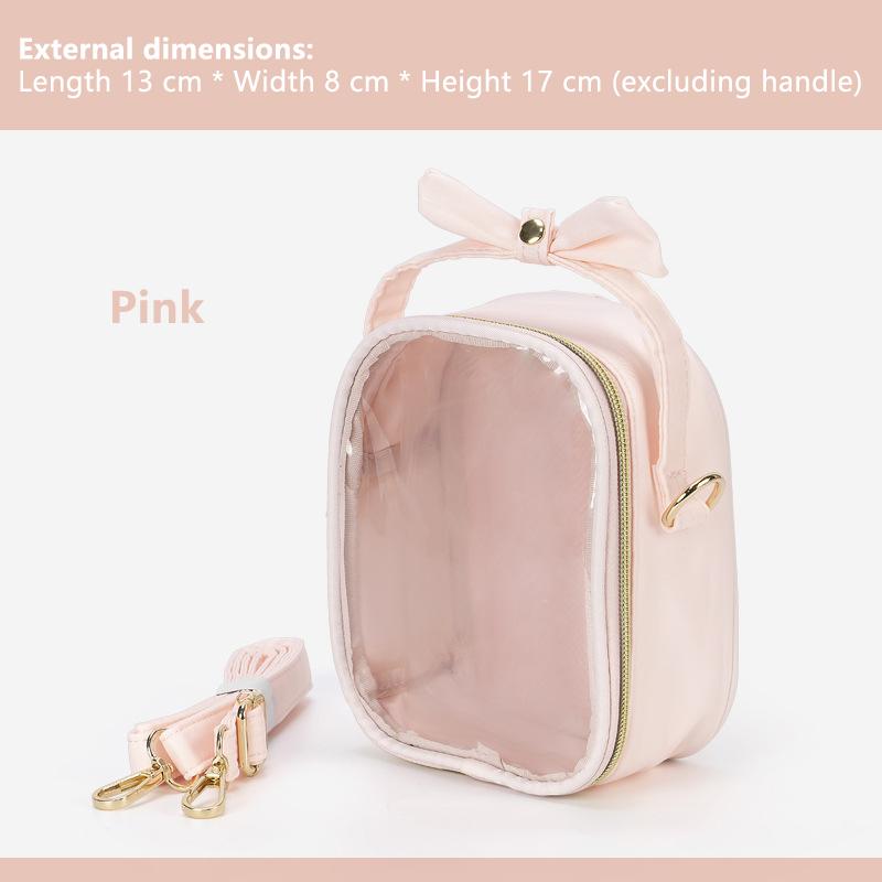 Fashion Bow Design Itabag Cute Transparent Shoulder Bag Small Exquisite Crossbody Display Bag Solid Color Versatile Dual-use Bag
Fashion Bow Design Itabag Cute Transparent Shoulder Bag Small Exquisite Crossbody Display Bag Solid Color Versatile Dual-use Bag