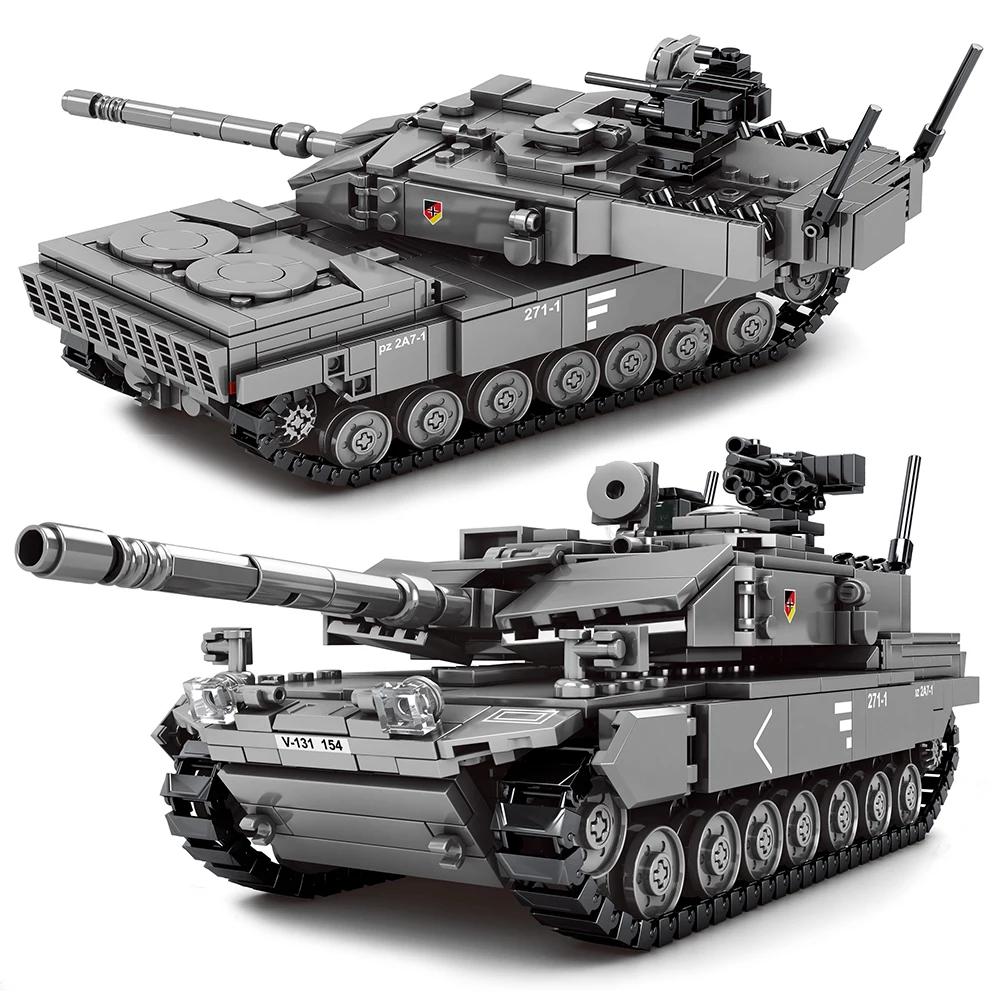 Військові Другої світової війни MBT армії Основний бойовий танк Challenger Leopard 2A7+ Фігурки солдатів Набір будівельних блоків Для дітей Діти Іграшки Подарунки
Військові Другої світової війни MBT армії Основний бойовий танк Challenger Leopard 2A7+ Фігурки солдатів Набір будівельних блоків Для дітей Діти Іграшки Подарунки