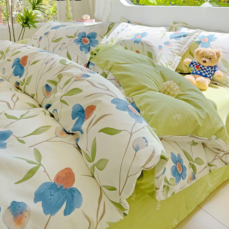 2024 Hot Flora Style 100% Cotton Bedding Set Printed Four Piece Set Pure Cotton Bed Sheet Set Duvet Cover Queen King Size for 1.2m 3pcs
2024 Hot Flora Style 100% Cotton Bedding Set Printed Four Piece Set Pure Cotton Bed Sheet Set Duvet Cover Queen King Size for 1.2m 3pcs