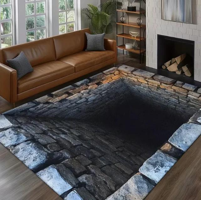 3D Visual Illusion Dark Stone Hole Pattern Floor Mat Carpet Suitable for Bedroom Living Room Bathroom Entrance Office Decoration 40x60cm
3D Visual Illusion Dark Stone Hole Pattern Floor Mat Carpet Suitable for Bedroom Living Room Bathroom Entrance Office Decoration 40x60cm