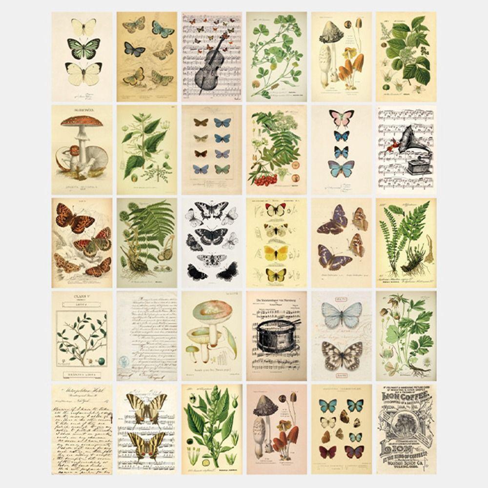 30Sheets Retro Style Plant Wall Collage Kit Butterfly Decorative Postcards Party Decor 30Sheets
30Sheets Retro Style Plant Wall Collage Kit Butterfly Decorative Postcards Party Decor 30Sheets
