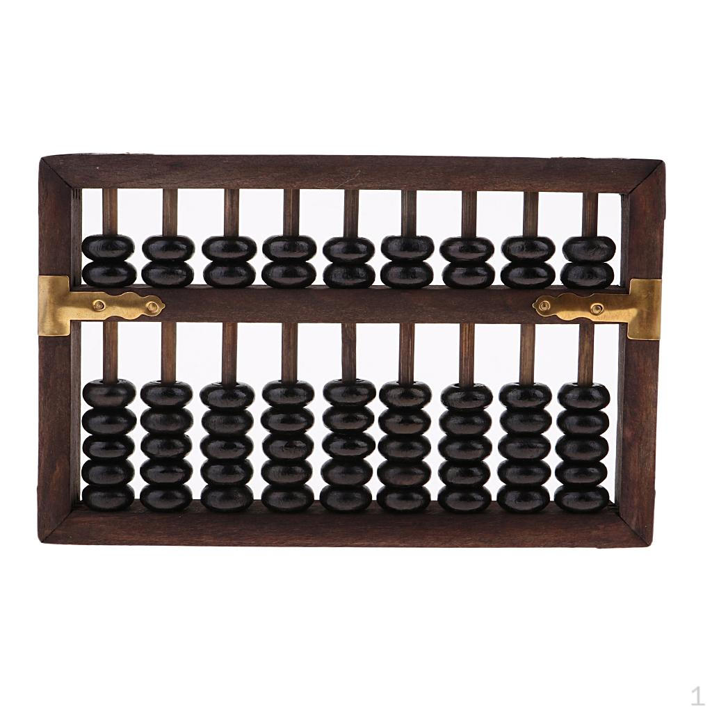 9 Digits Rods Wooden Abacus Chinese Calculator Counting Tool 7inch
9 Digits Rods Wooden Abacus Chinese Calculator Counting Tool 7inch