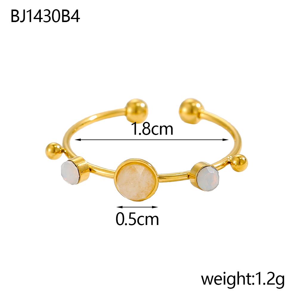 CARLIDANA French Style Light Luxury Gold Plated Stainless Steel Pendant Ring Colorful Natural Stone Open Finger Ring Women resizable
CARLIDANA French Style Light Luxury Gold Plated Stainless Steel Pendant Ring Colorful Natural Stone Open Finger Ring Women resizable