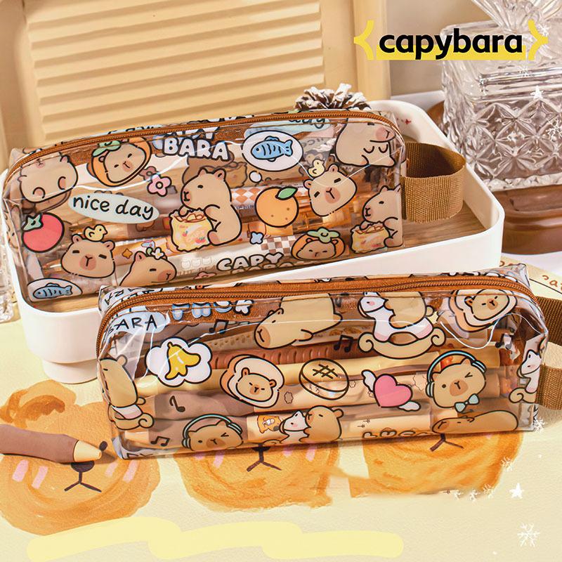 Cartoon Cute Capybara Pen Bag High Appearance Transparent Pencil Case Kawaii Waterproof Multifunctional Storage Bag Gifts onesize
Cartoon Cute Capybara Pen Bag High Appearance Transparent Pencil Case Kawaii Waterproof Multifunctional Storage Bag Gifts onesize
