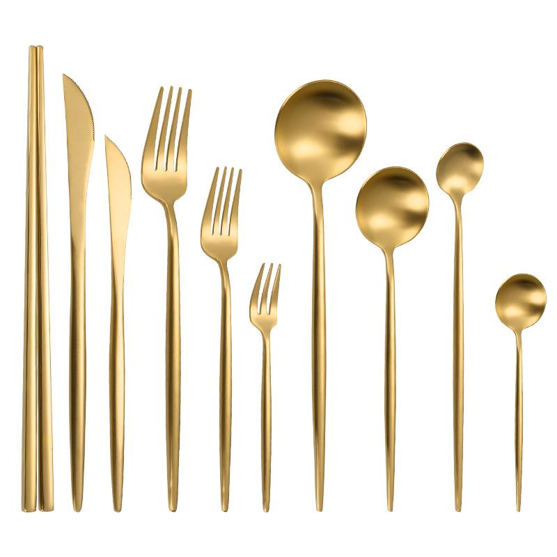 304 Stainless Steel Brushed Knife Fork Spoon Round Handle Thick Western Style Steak Knife Fork Dessert Spoon Tableware
304 Stainless Steel Brushed Knife Fork Spoon Round Handle Thick Western Style Steak Knife Fork Dessert Spoon Tableware