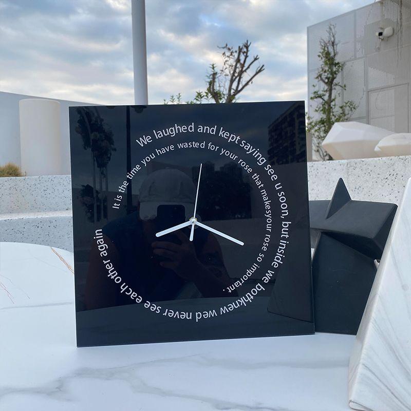 Modern Minimalist Decorative Clock Acrylic Letter Pattern Desktop Clock Living Room Bedroom Table Clocks Watch Ornaments (Black,30x30cm) чорний
Modern Minimalist Decorative Clock Acrylic Letter Pattern Desktop Clock Living Room Bedroom Table Clocks Watch Ornaments (Black,30x30cm) чорний
