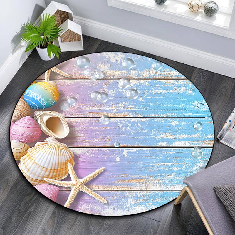 Seashells Starfish Round Area Rug,Carpet Rug for Living Room Bedroom Sofa Playroom Decor,Non-slip Floor Mat 80cmx80cm
Seashells Starfish Round Area Rug,Carpet Rug for Living Room Bedroom Sofa Playroom Decor,Non-slip Floor Mat 80cmx80cm