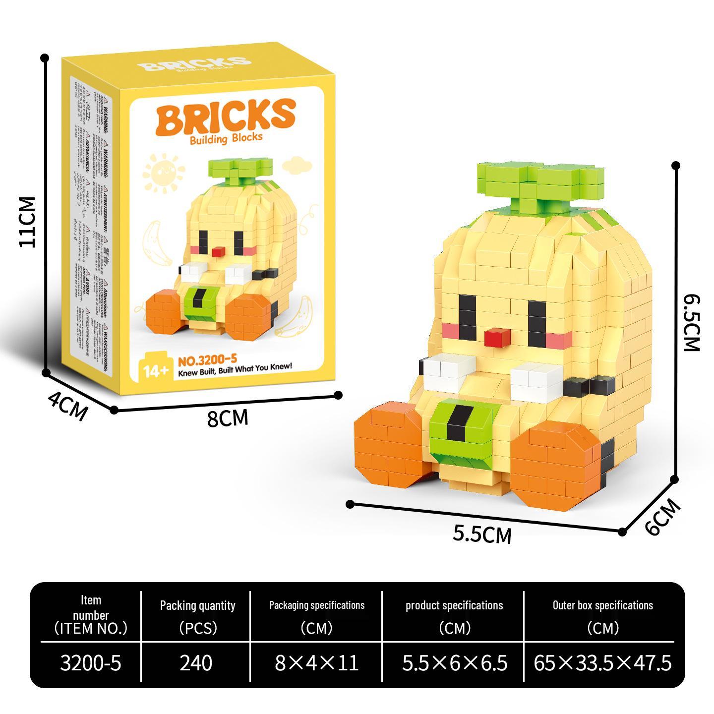 Summer Fruit Series: Strawberry, Peach, Orange & Avocado Micro-Particle Building Blocks for Girls
Summer Fruit Series: Strawberry, Peach, Orange & Avocado Micro-Particle Building Blocks for Girls
