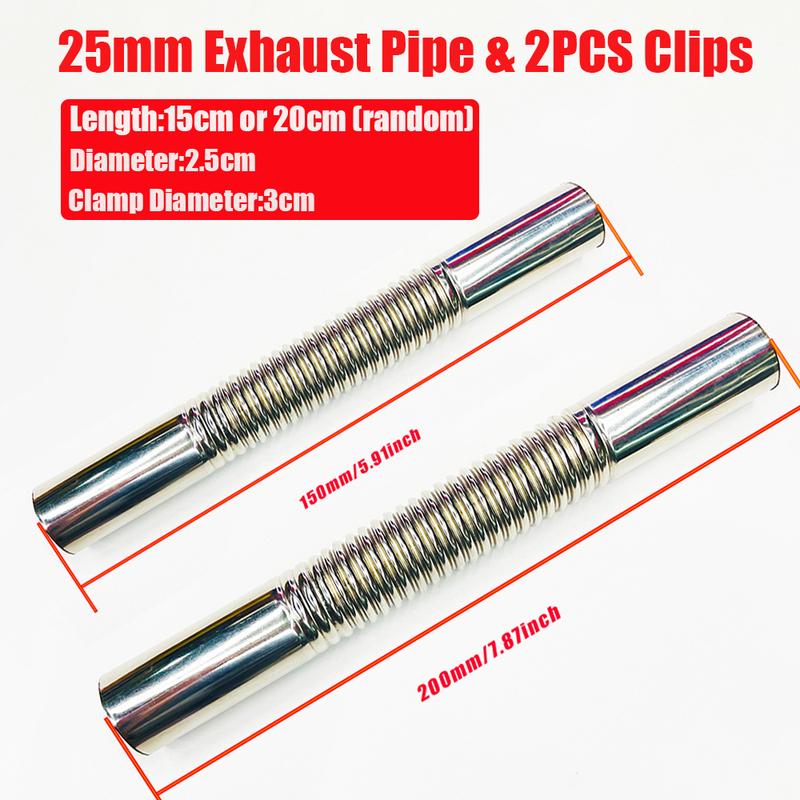 15cm or 20cm Car Auto Air Parking Heater Exhaust Pipe 2 Clamps Fuel Tank Exhaust Hose Tube Stainless Steel for Diesel Heater PYG-15cm
15cm or 20cm Car Auto Air Parking Heater Exhaust Pipe 2 Clamps Fuel Tank Exhaust Hose Tube Stainless Steel for Diesel Heater PYG-15cm