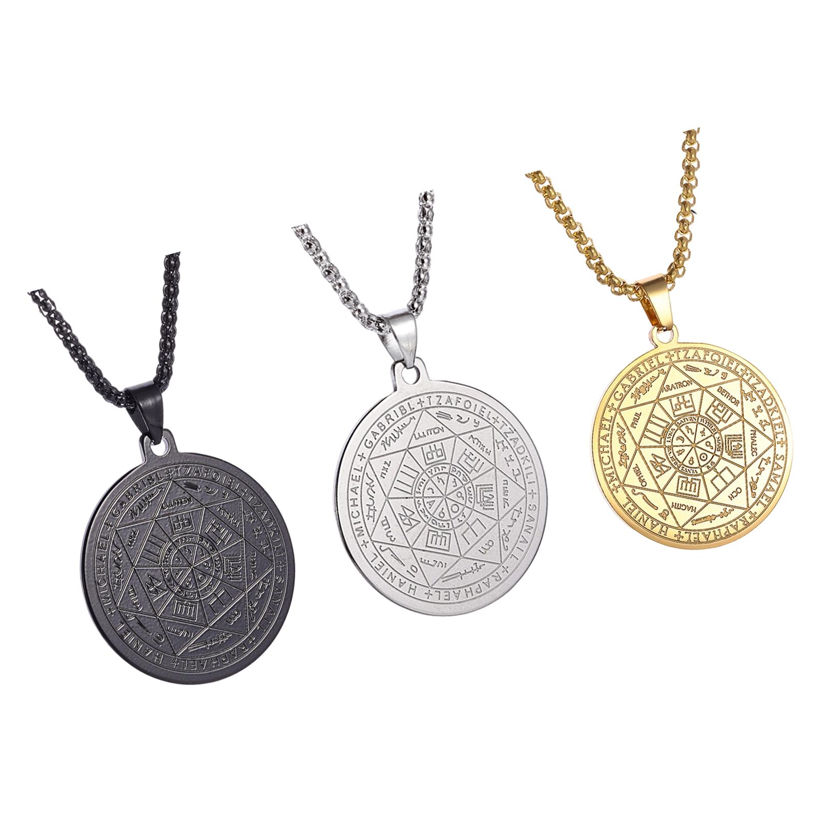 Modern Christian Inspired Pendant Necklace With Mystical Coin Design Sturdy Stainless Steel Chain Spiritual Jewelry Gift 1
Modern Christian Inspired Pendant Necklace With Mystical Coin Design Sturdy Stainless Steel Chain Spiritual Jewelry Gift 1