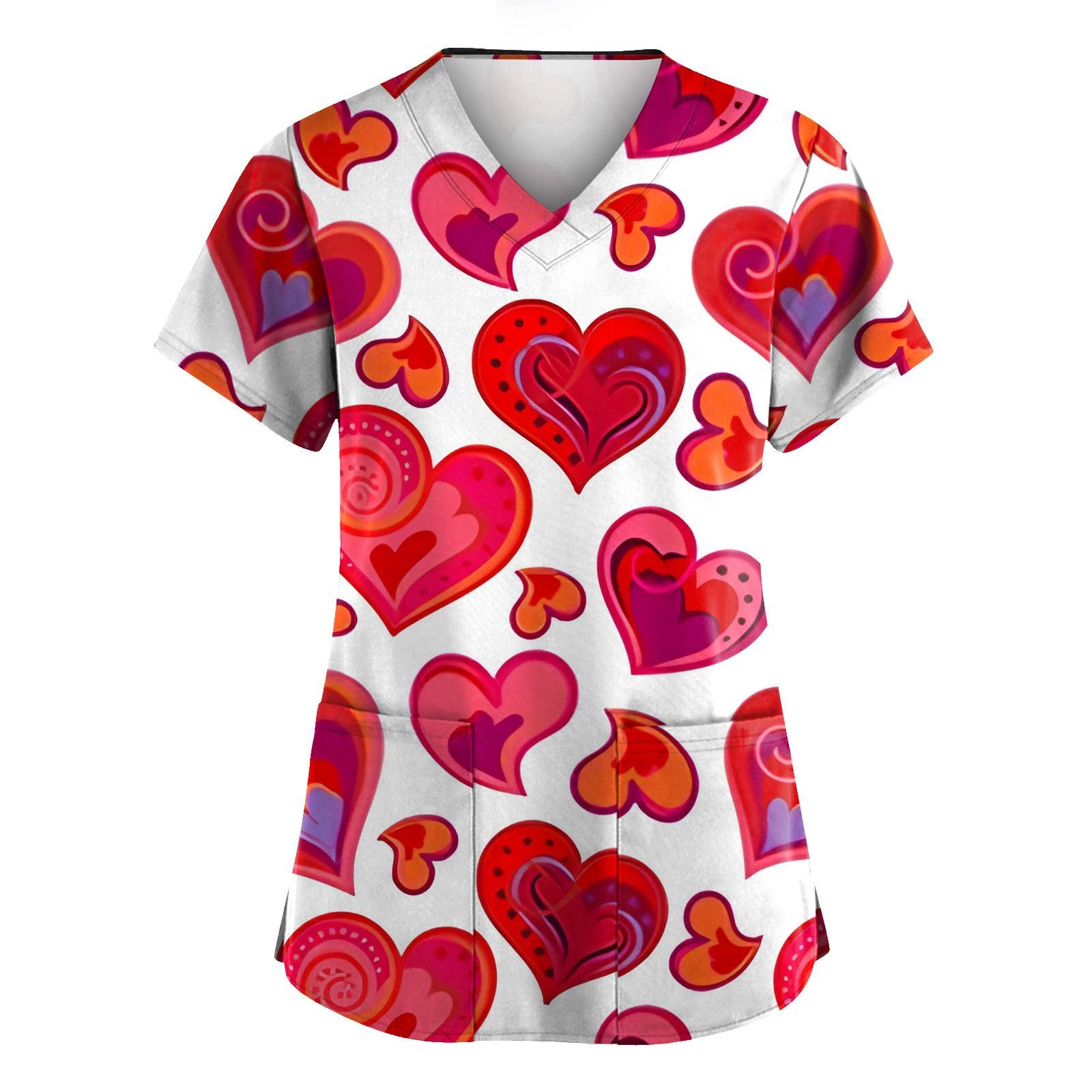 Женская униформа с принтом ко Дню святого Валентина, свободная, с V-образным вырезом, карманом и коротким рукавом XL арбуз красный
Женская униформа с принтом ко Дню святого Валентина, свободная, с V-образным вырезом, карманом и коротким рукавом XL арбуз красный