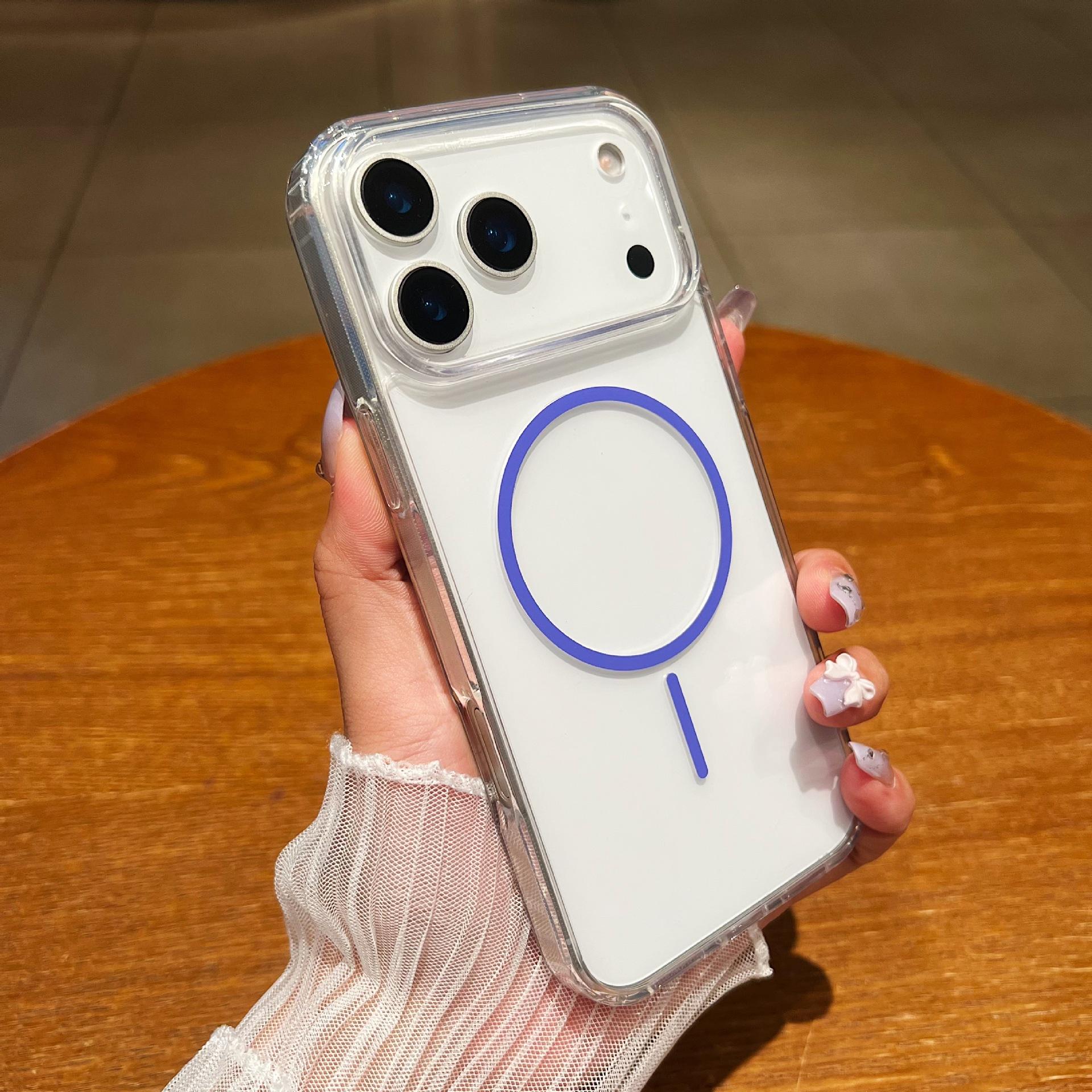 The new iPhone17PROMAX high-transparency acrylic magnetic mobile phone case is suitable for Apple 16 anti-drop protective case. iPhone 17
The new iPhone17PROMAX high-transparency acrylic magnetic mobile phone case is suitable for Apple 16 anti-drop protective case. iPhone 17