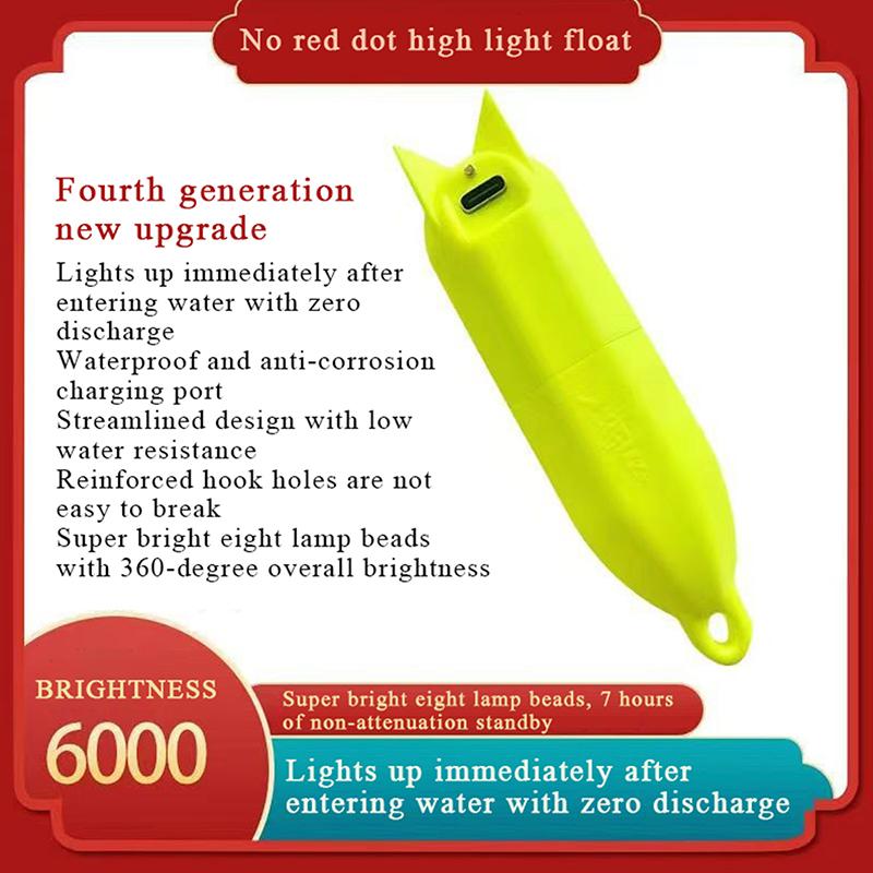 360° Haiqi Super Bright High-Light Float Night Vision Night Fishing Light Visible Fish Finder Green High-Light Float One Size
360° Haiqi Super Bright High-Light Float Night Vision Night Fishing Light Visible Fish Finder Green High-Light Float One Size