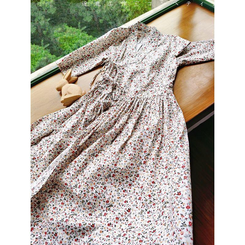 Original Retro Japanese Style Print Daily Artsy V-neck Lace up Sweet Mid-Length Dress Shoelace Color One S (silm)
Original Retro Japanese Style Print Daily Artsy V-neck Lace up Sweet Mid-Length Dress Shoelace Color One S (silm)