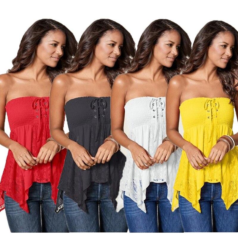 Sexy Lace Up Blouse Shirt Women Fashion Tube Top Tee Lace Patchwork Womens Tops and Blouses Summer Casual Sleeveless Clothes XL
Sexy Lace Up Blouse Shirt Women Fashion Tube Top Tee Lace Patchwork Womens Tops and Blouses Summer Casual Sleeveless Clothes XL