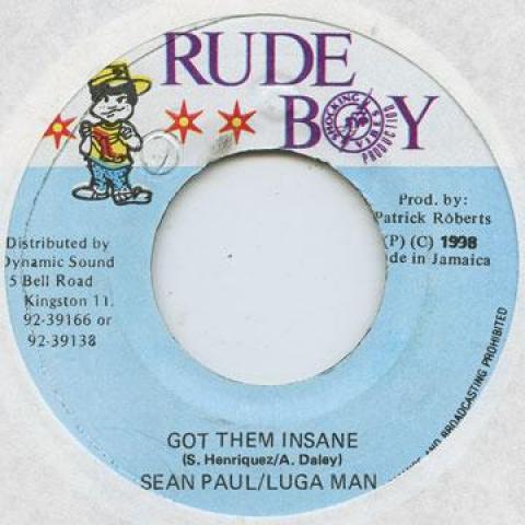 7inch Record SEAN PAUL, LUGA MAN - Got Them Insane none Rude Boy 1998 Jamaica Reggae, Ska & Dub Used
7inch Record SEAN PAUL, LUGA MAN - Got Them Insane none Rude Boy 1998 Jamaica Reggae, Ska & Dub Used